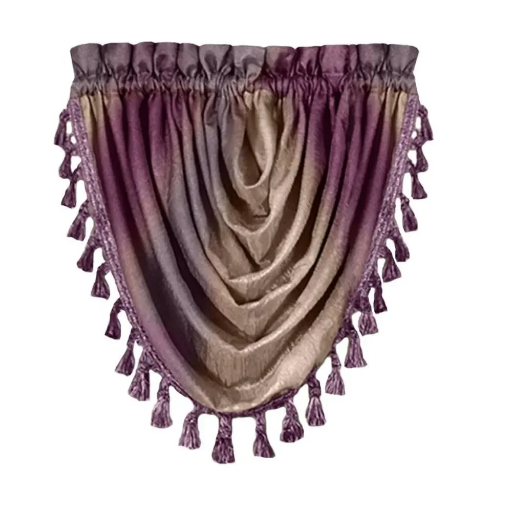 Woven Trends Valances for Windows, Ombre Curtains Modern Semi-Sheer Valance,